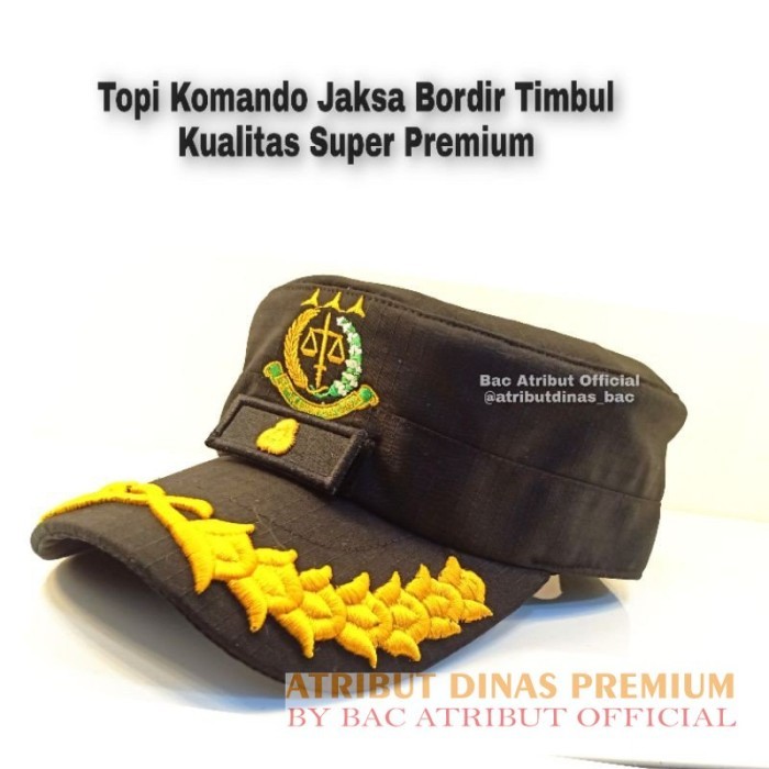 Auliya Topi Pdl Kejaksaan Ri Jaksa Model Komando - Topi Komando - Topi Jaksa