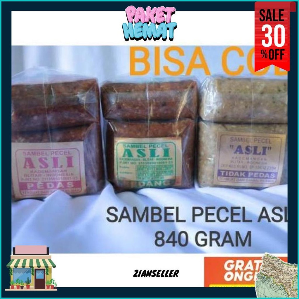 

Sambel Pecel Asli Blitar 840 Gram Cod