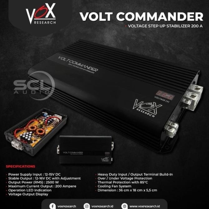 Kapasitor Vox Research Volt Commander 200A Voltage Step Up Stabilizer