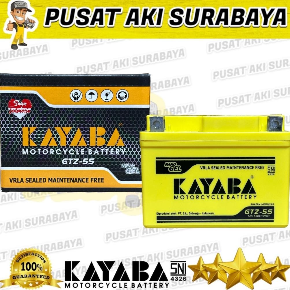 Big Sale Asli Kayaba Japan Standard Accu Kayaba Gtz5S Aki Kering Motor Honda Beat Fi Beat Esp Beat S