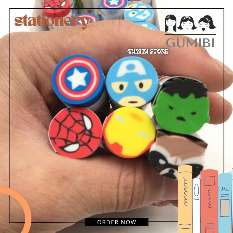 

PENGHAPUS AVENGERS LONJONG PENGHAPUS POTONG ERASER PENGHAPUS PENSIL ANAK COWOK LUCU TERMURAH