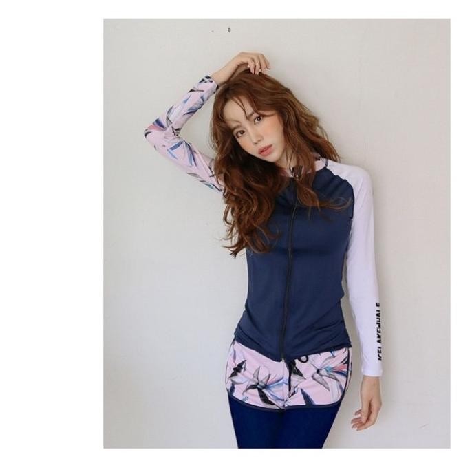 1996 Rashguard zipper wanita pakaian renang wanita muslim '