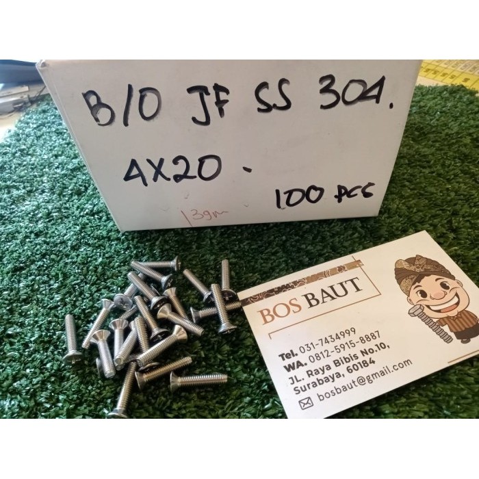 Baut JF Stainless SS304 M4x20 P0.70