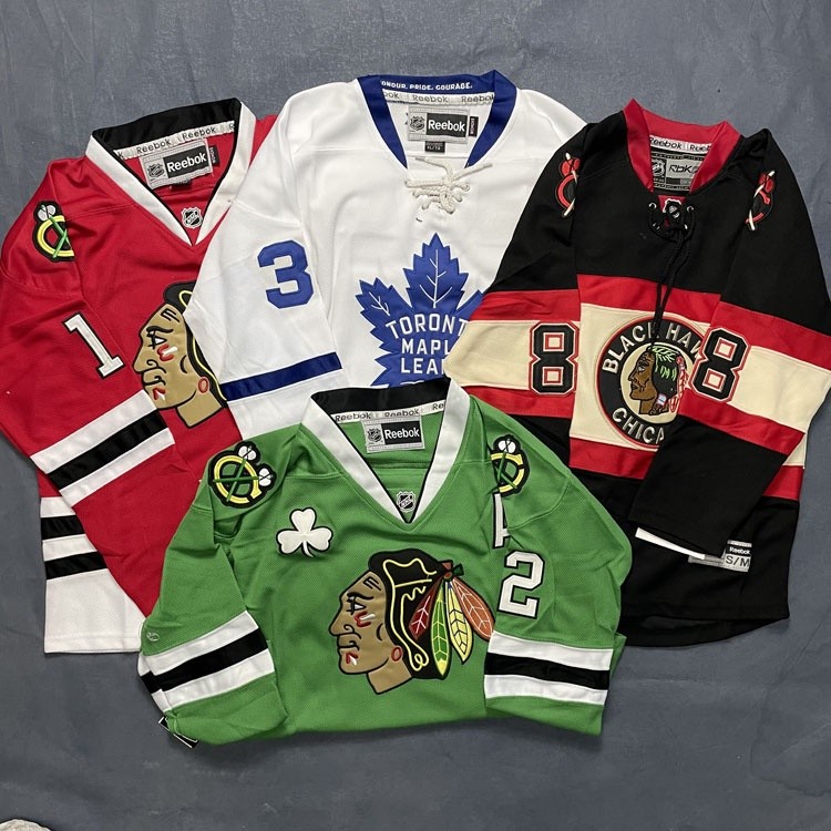 Jersey Hoki Es Anak-anak Amerika Eropa Jersey Hoki Anak-anak Jersey Nomor Bordir Olahraga Lengan Pan