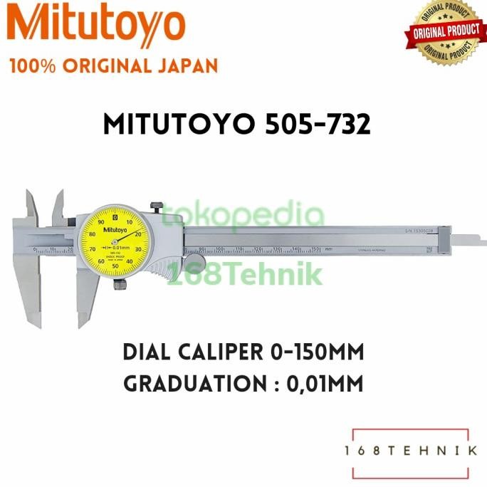 MITUTOYO 505-732 SIGMAT JARUM / DIAL CALIPER 6inch 150mm JANGKA SORONG
