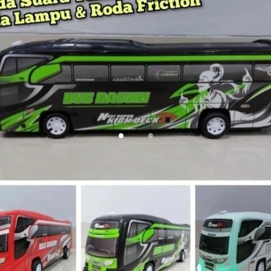 Mainan Bus Basuri Telolet - Mainan Bus Batre - Mainan Bis Telolet