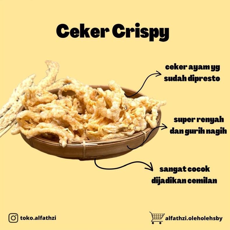 

Original Oleh-Oleh Surabaya Kripik Ceker Ayam Crispy Original 100Gr Grosir