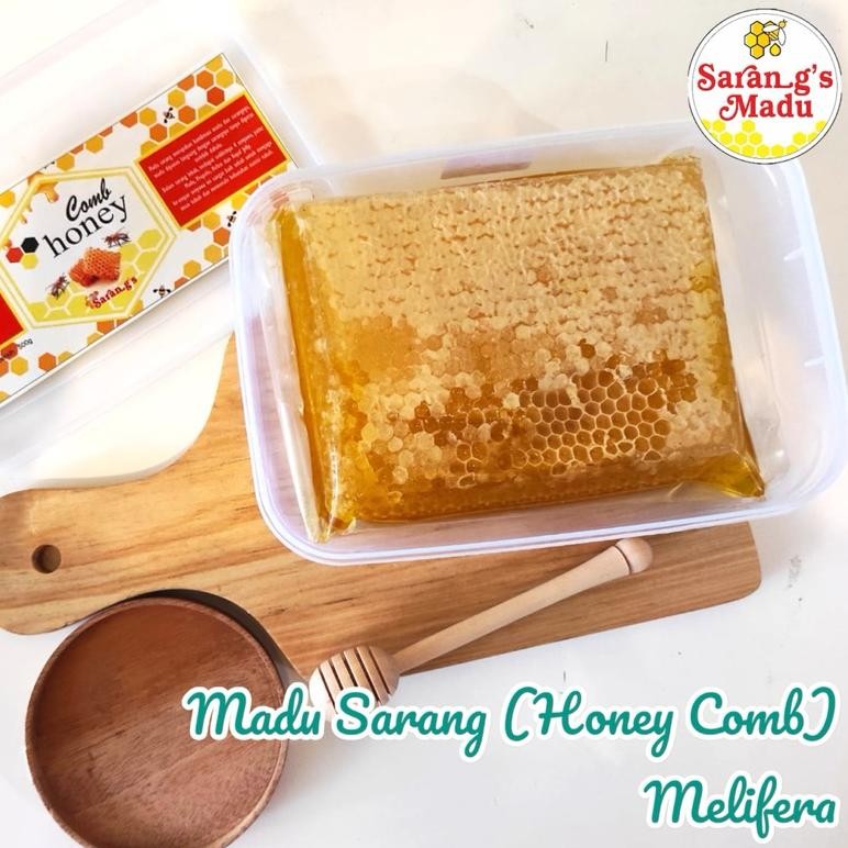 

Big Sale Madu Sarang Asli Raw Comb Honey Murni Melifera Super 500G-650G Murah