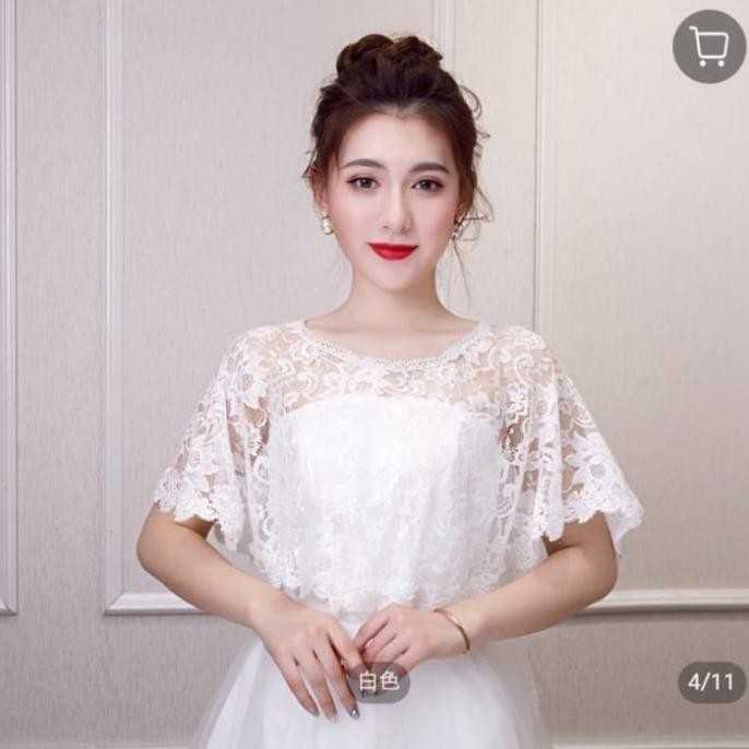 Baju Cardigan Wanita Rompi ,Bolero Brukat Korea Model Panjang Belakang [ Delpha ]