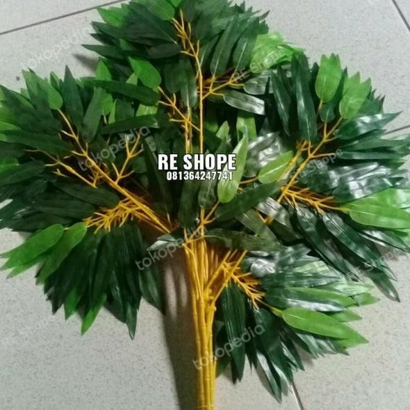 Bunga Plastik/Bunga Hias/Bunga Artificial/Daun Bambu Artificial