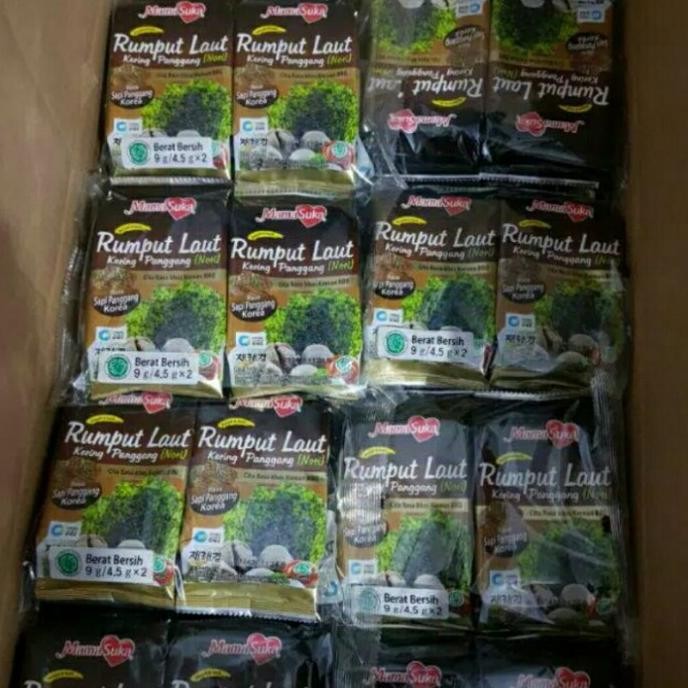 

PAKET HEMAT RUMPUT LAUT MAMASUKA 14 PACK isi 28 BKS CASHBACK 3% es77