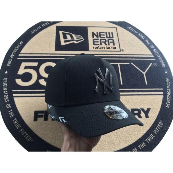 Topi Anak New Era Kids 9Forty A-Frame New York Yankees Metal Black Cap RYTI