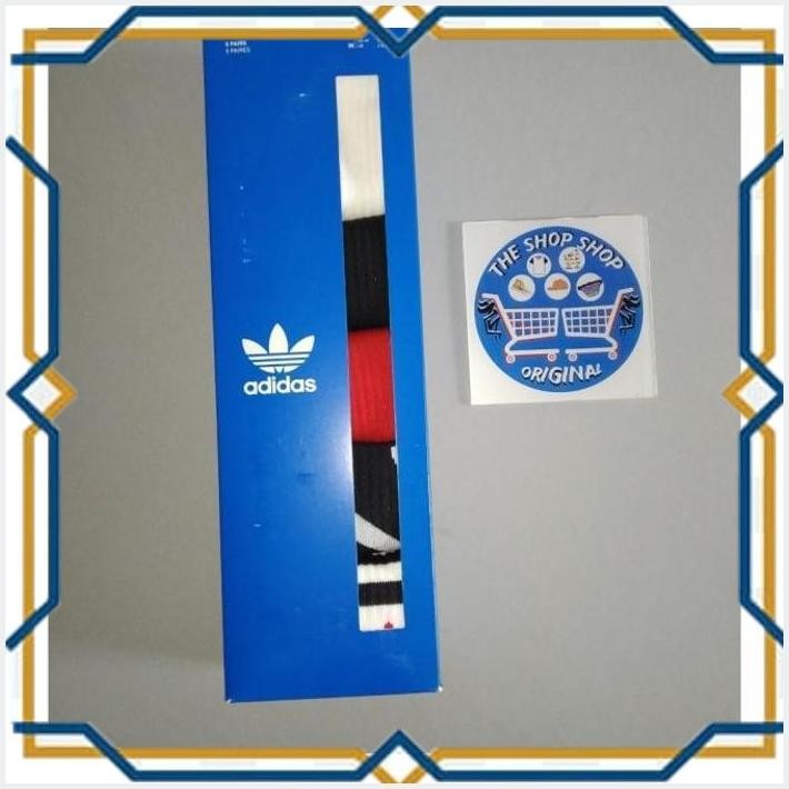 

[THE] KAOS KAUS KAKI COWOK CEWEK ADIDAS GRAPHIC CREW SOCKS 5 PAIRS ORIGINAL IL5012