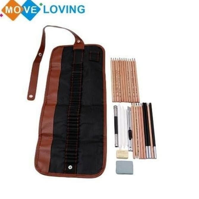 

JPF-1015 set 29 pensil sketsa gambar sketch drawing pencil free pouch exclusive Sale
