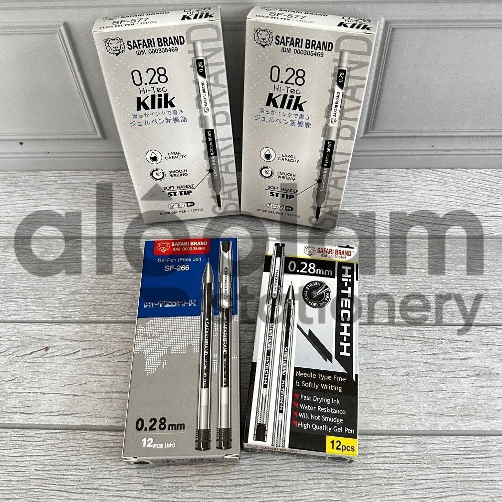 

we-12 SELUSIN ( 12 PCS ) Pulpen Hi-Tech-H Hitech Hitec Safari 0.28 mm Gel Pen Hi-Tech-H Safari 0.28mm Original