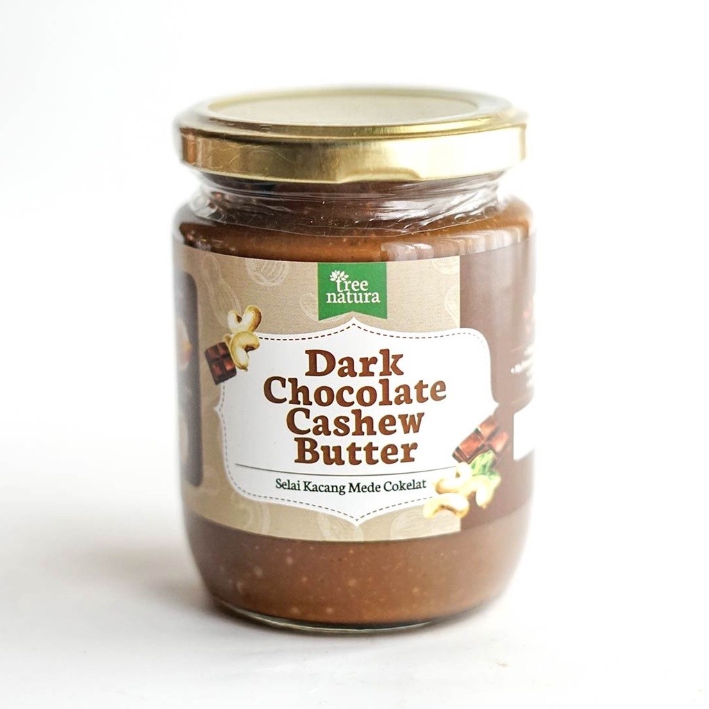 

Tree Natura Cashew Butter Dark Chocolate 225 gr (Selai Kacang Mede)