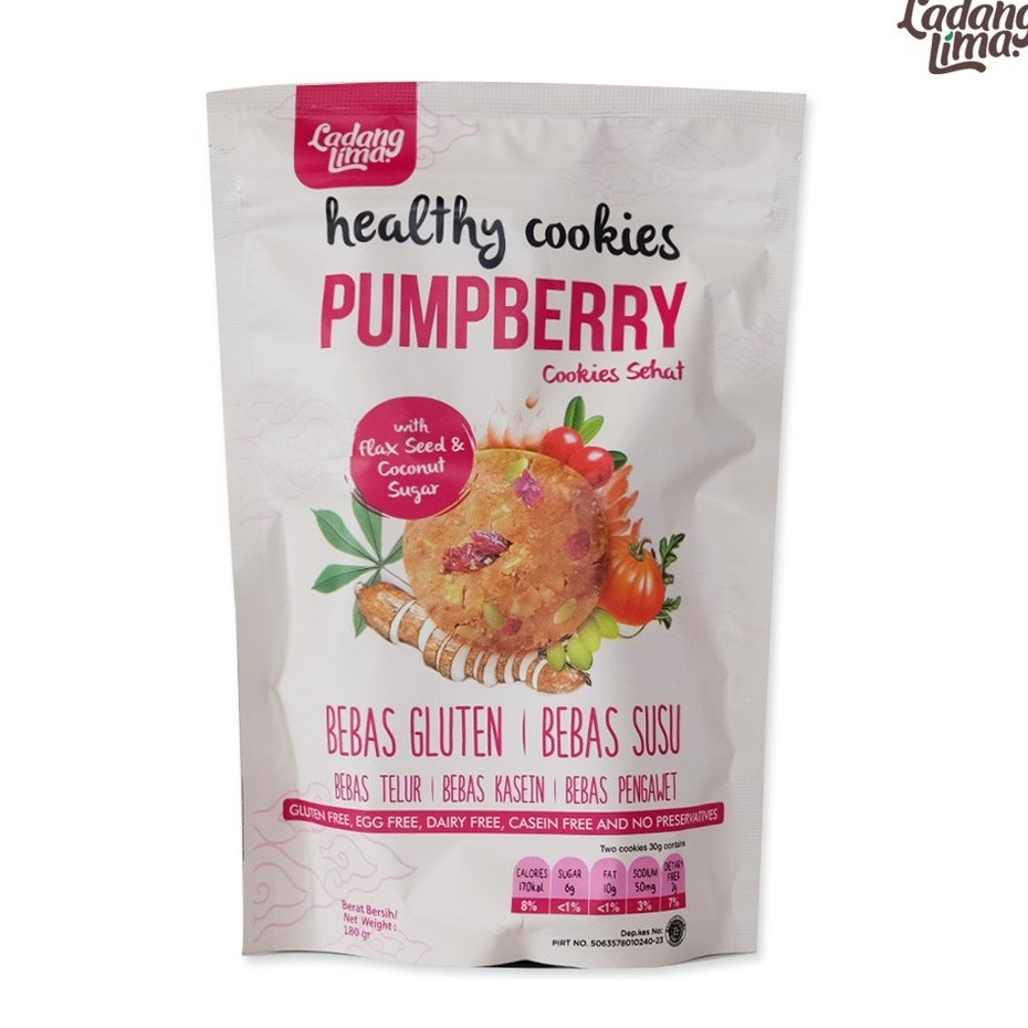 

pink Ladang Lima, Gluten Free Pumpberry Cookies (180 gr)
