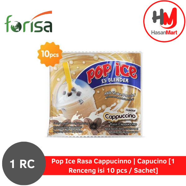 

Pop Ice Rasa Cappucinno | Capucino [1 Renceng isi 10 pcs / Sachet]