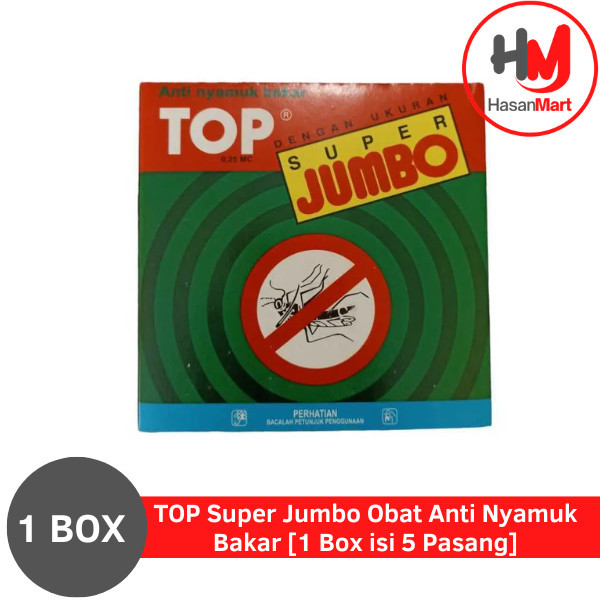 TOP Super Jumbo Obat Anti Nyamuk Bakar [1 Box isi 5 Pasang]