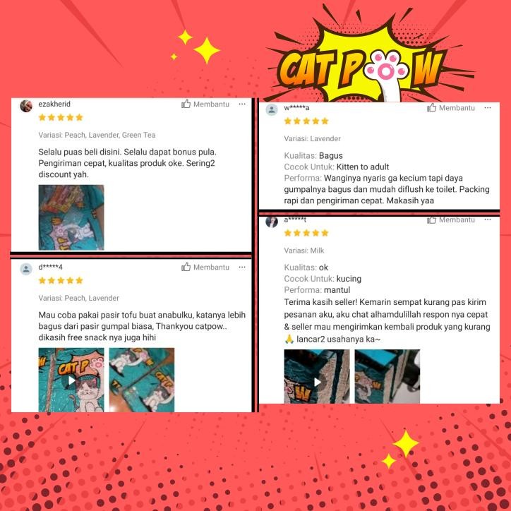 TERLARIS CATPOW Tofu Cat Litter Pasir Kucing 7 Liter Cat Litter Box Jumbo Pasir Kucing Tofu Litter B