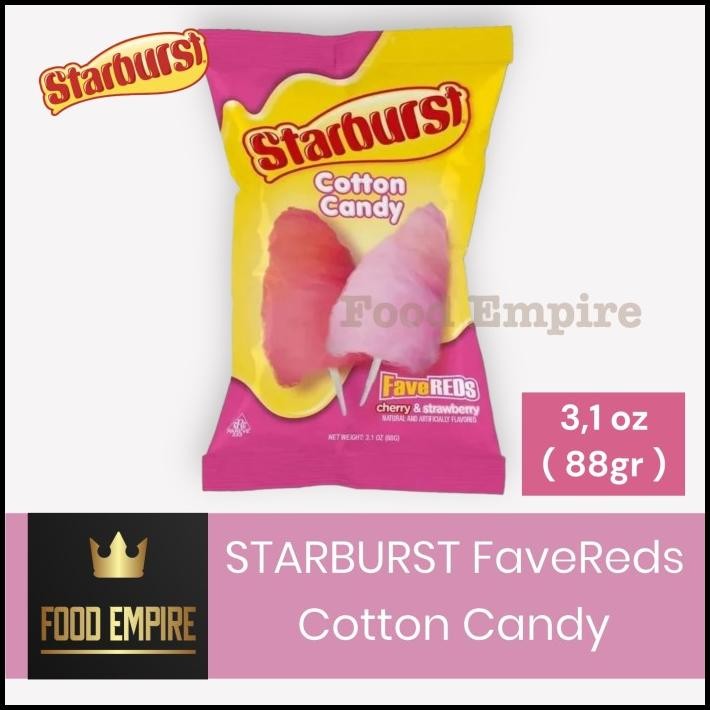 

Starburst Cotton Candy Favereds 88 Gr | Permen Gula Kapas