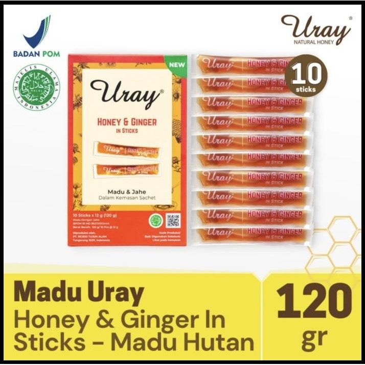 

Madu Uray Sticks 120 Gr | Natural Honey Sachet | 100% Madu Hutan Murni