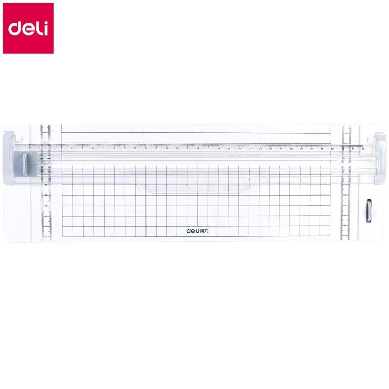 

BISA COD Deli Small Paper Trimmer Portable/ Pemotong Kertas Kecil A4 A5 Trimmer Photo Cutter Mat 14251 fx-4