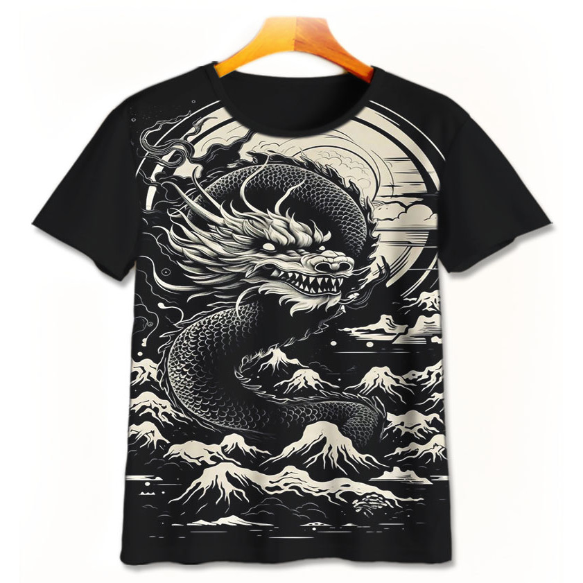 Kaos Kartun Anak Naga Jepang 3D - KRG Naga Jepang 6