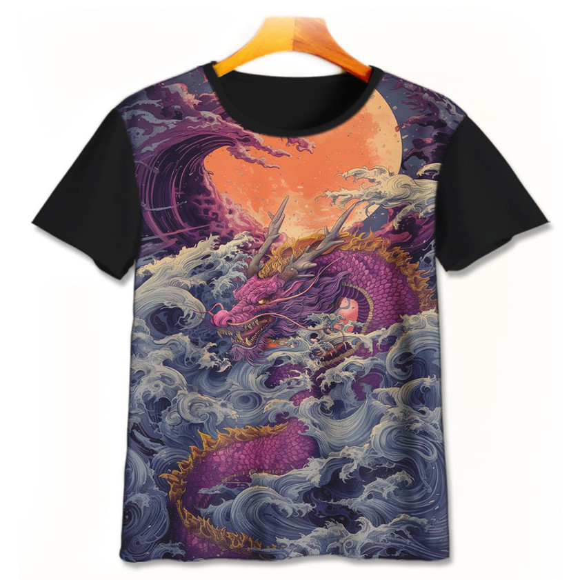 Kaos Kartun Anak Naga Jepang 3D - KRG Naga Jepang 9