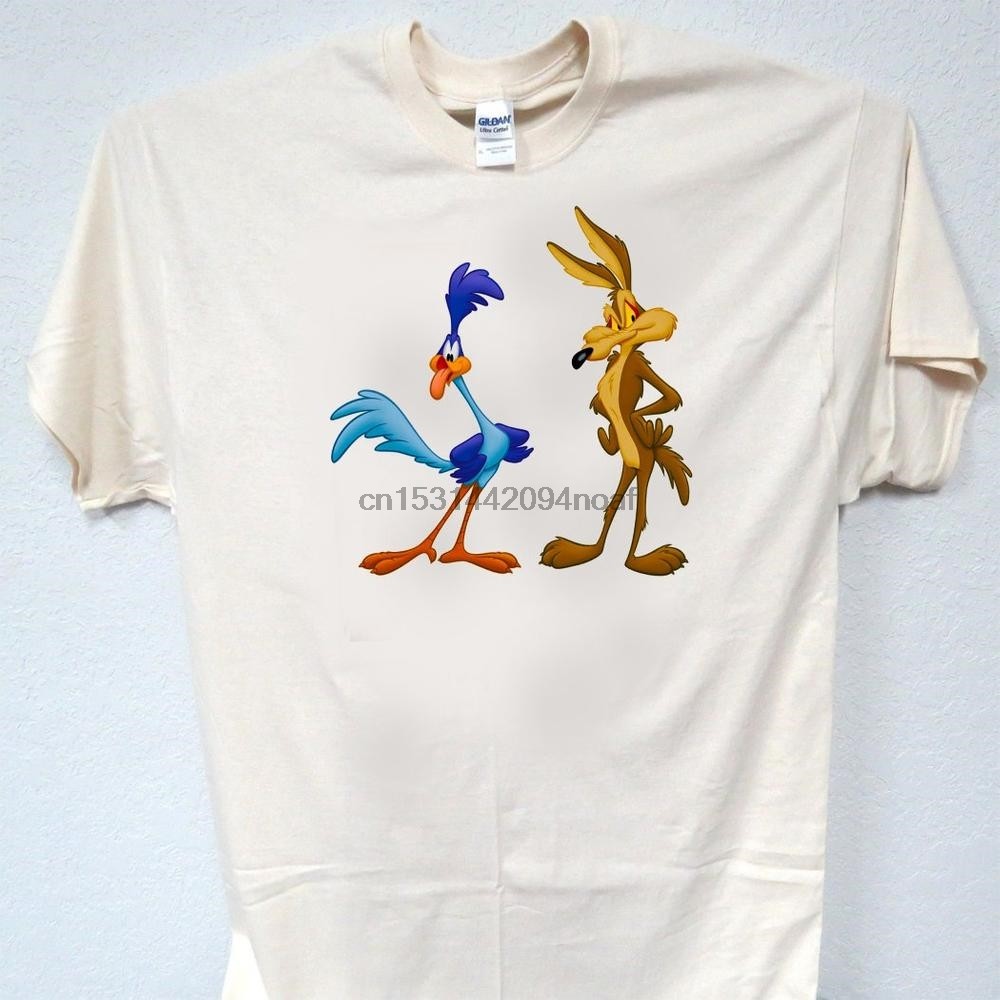 Wile E Coyote Dan Road Runner Terinspirasi dari Kartun Orig Art Desain Keren Kaos Pria 90Ivy Lk