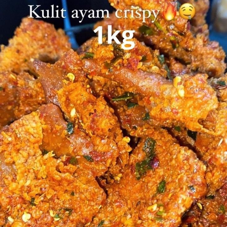 

keripik kulit ayam crispy pedas daun jeruk netto 1kg