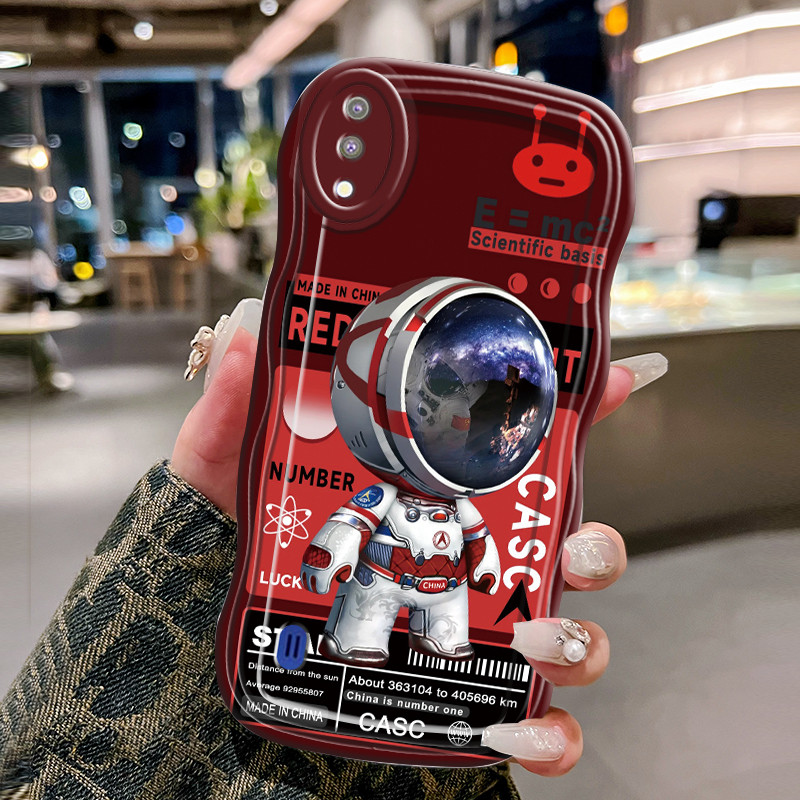 Casing Hp Untuk Samsung Galaxy M10 Case Casing HP pola astronot Kasing Cesing gelombang Kesing Silik