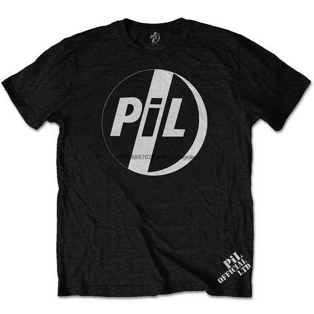 Public Image Ltd Kaos Hitam Logo Putih Baru
