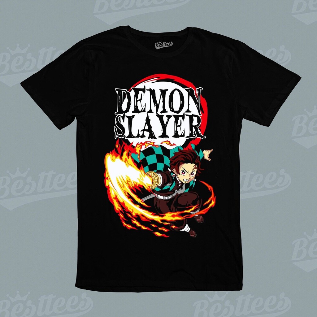 Kaos Anime Pembunuh Iblis Jepang Tanjiro Kamado Pria Dewasa
