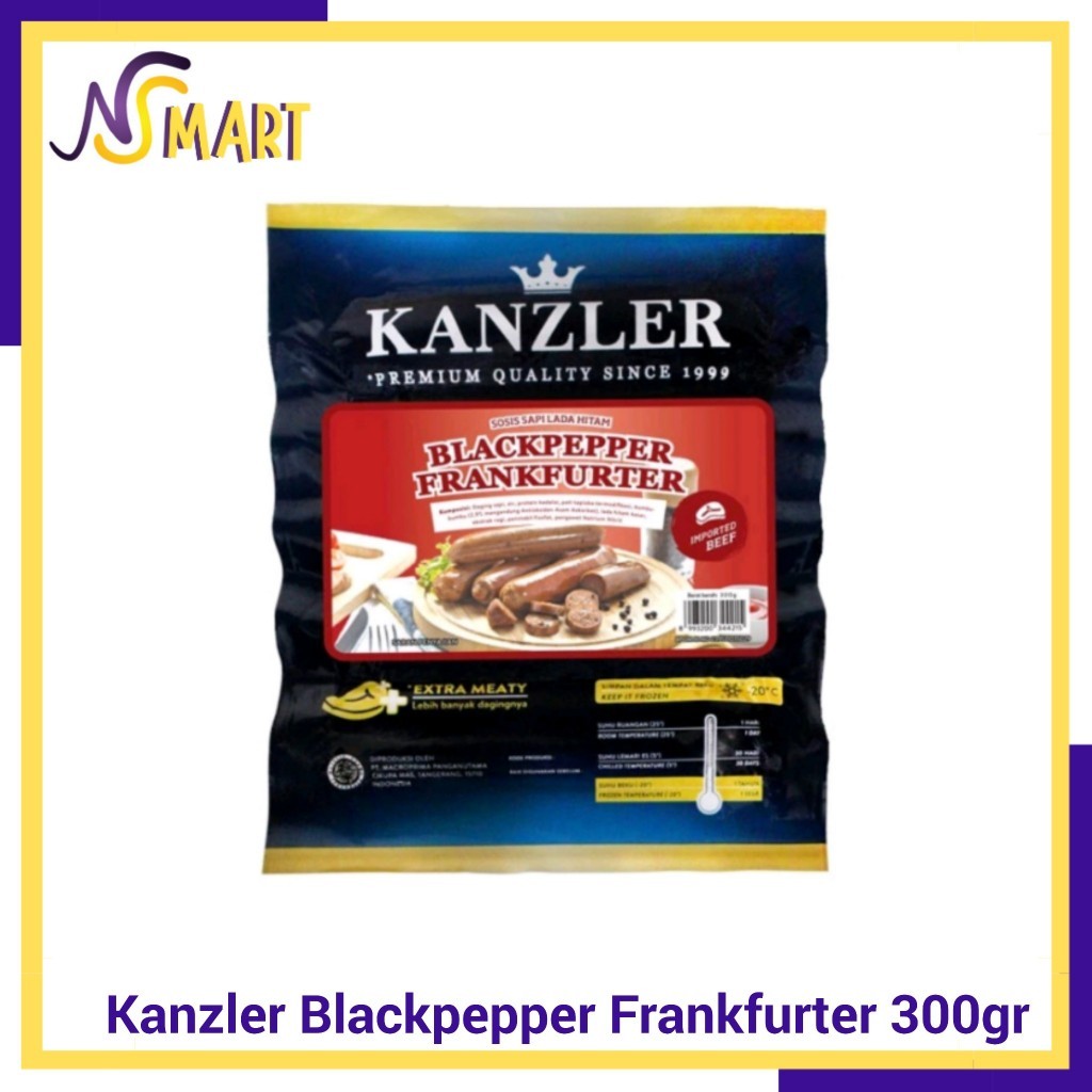 

Sosis Kanzler Blackpepper Frankfurter isi 6pcs