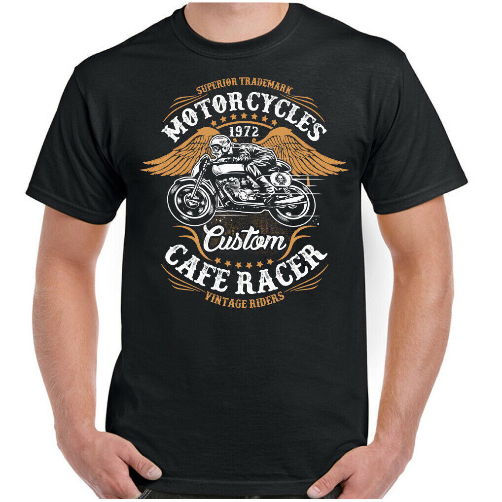 Kaos Cafe Racer Motor Biker Penyuka Motor Custom Sepeda