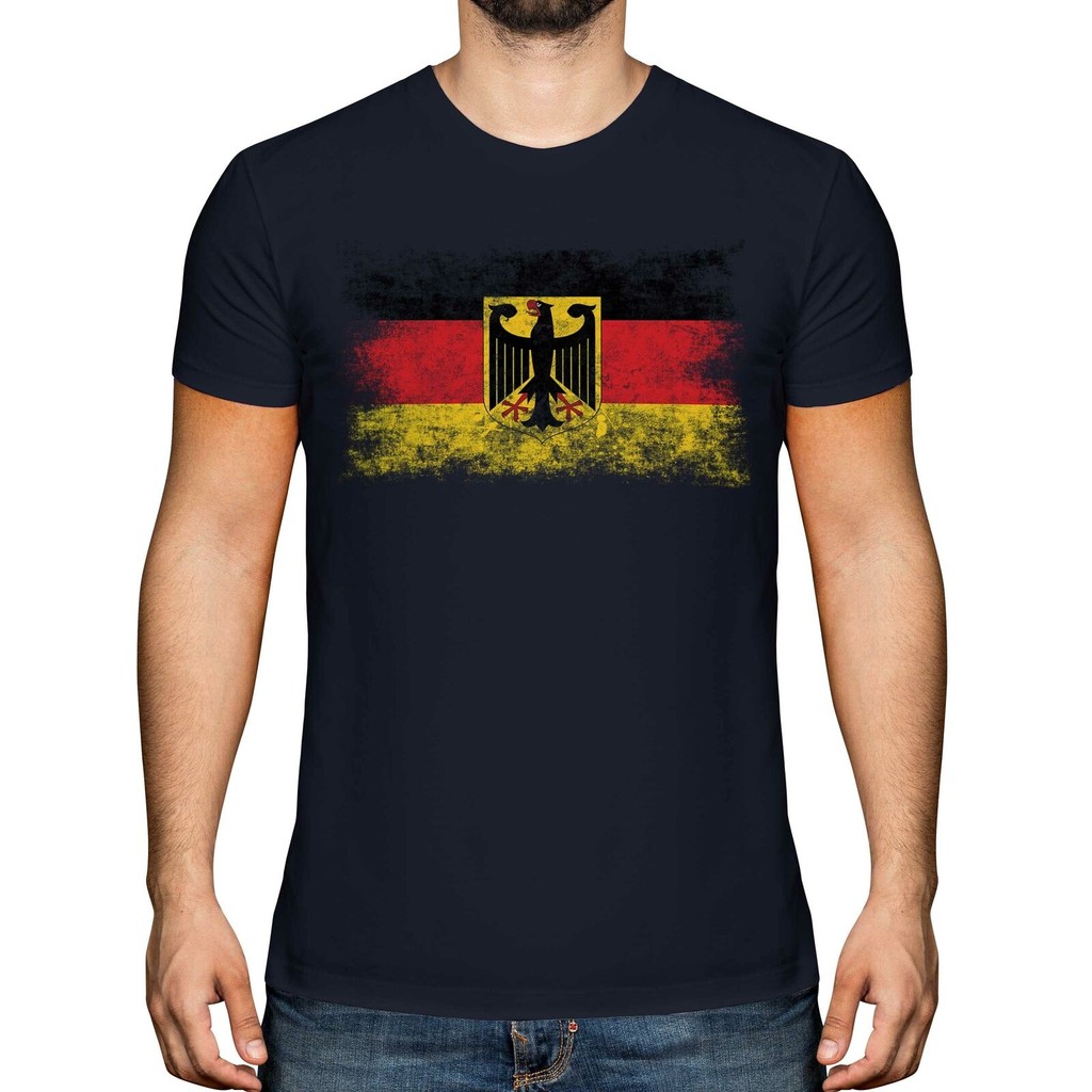 Kaos Pria Bendera Tertekan Negara Jerman Sepak Bola Jerman