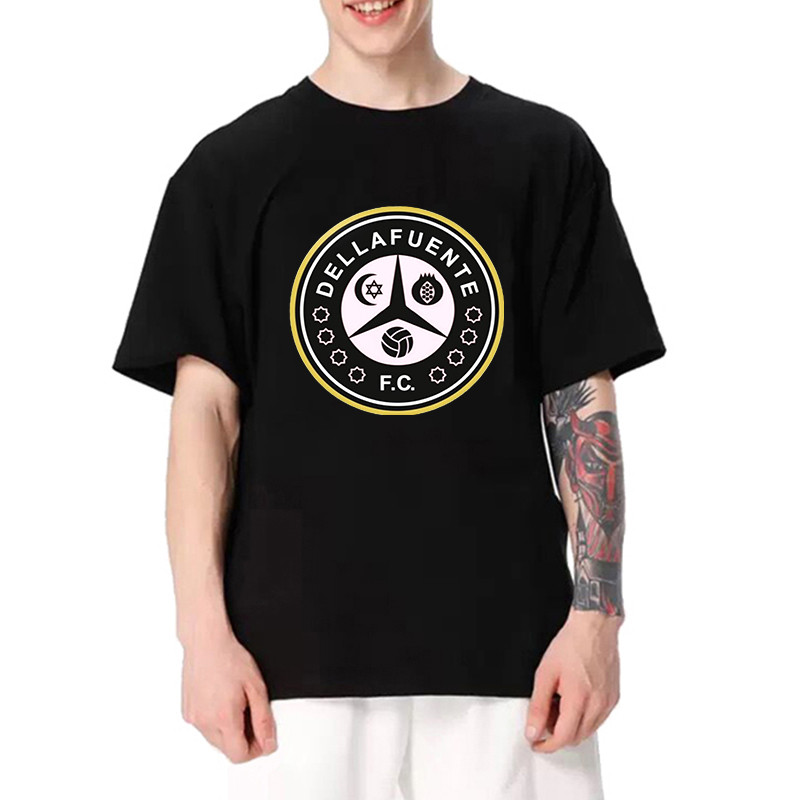 Kaus Dellafuente 2023 Kaus Pria Korea Bermotif Kaus Lengan Panjang Streetwear Pria