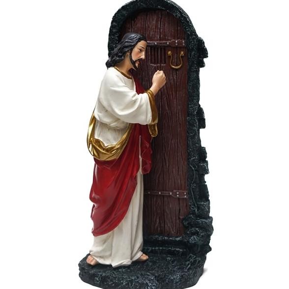 Pajangan Patung Rohani Tuhan Yesus Mengetuk Pintu Souvenir