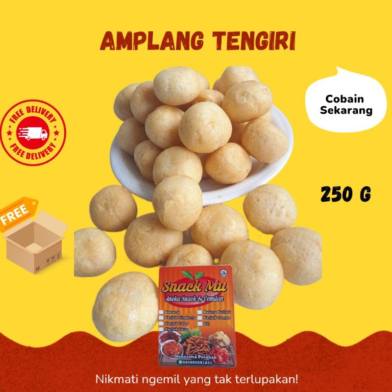 

Amplang ikan tengiri super premium lembut enak 250 gram
