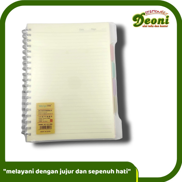 

Amberela Wengu Binder Ring B5 Notebook Transparan 100 Lembar