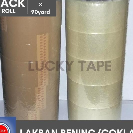 

Lakban Bening Coklat Luy Tape 2" 48Mm 90 Yard Bukan Daimaru 1 Slop