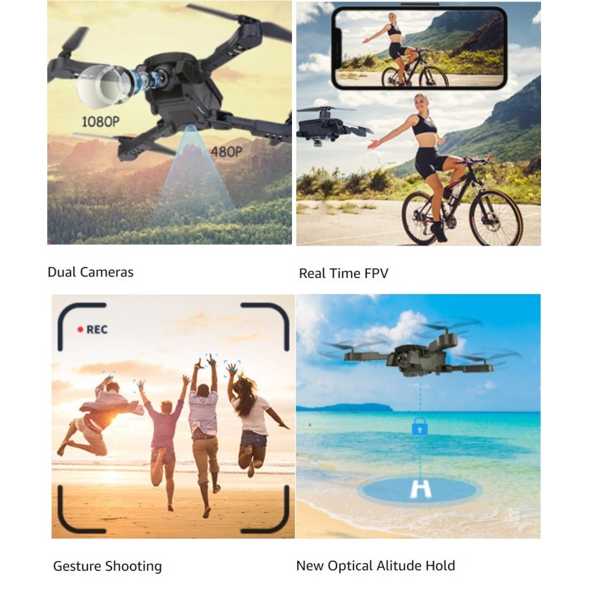 Falcon 1808 4K 16Mp Wide Dual Camera Follow Me Drone Best Buy