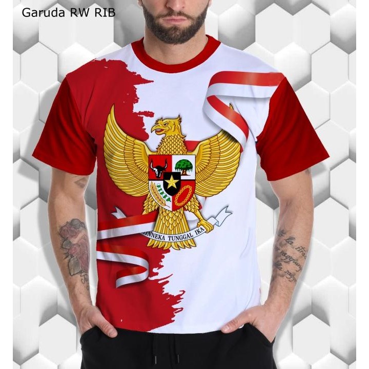 kaos pria baju dewasa kaos dirgahayu garuda rw rib