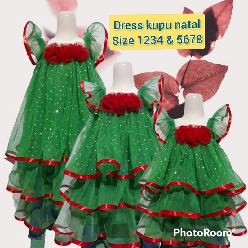 Fashionanak Kondangan Bajupesta Import Keren Natal Mididres Cewek Pesta Dress Anak Kekinian Gaung Pe