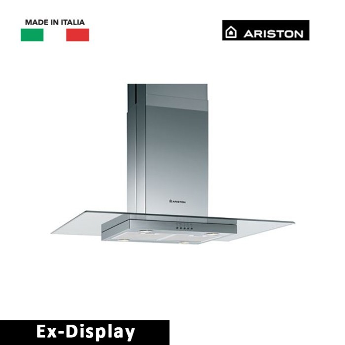 New Penghisap Asap Ariston Decorative Island Hood 90Cm Hdi90E (Ex-Display)