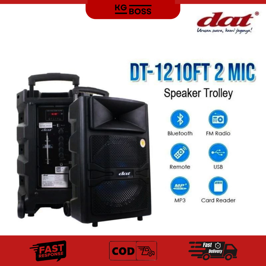 SPEAKER TROLLEY DAT 12INCH FREE 2 MIC DAT 1210FT