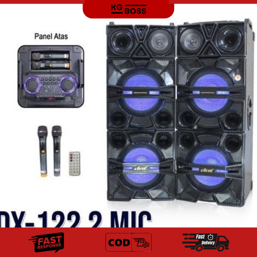 KGBOSS SPEAKER AKTIF DAT DX122+2MIC DAT DX 122