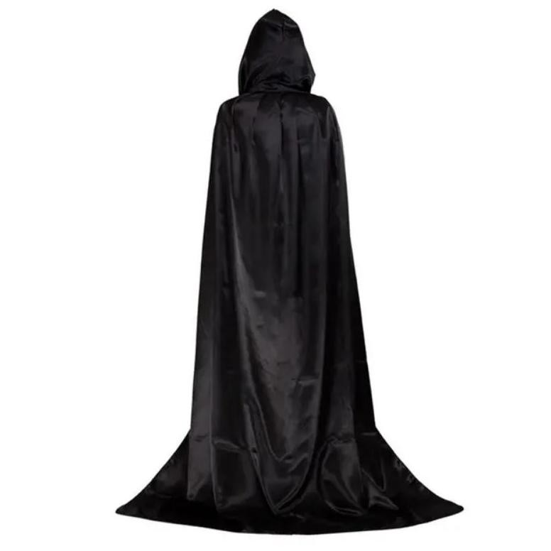 MURAH Halloween Cosplay / Jubah Cosplay Death Jubah Hitam PLUS Hoodie / Penutup Kepala TERLARIS