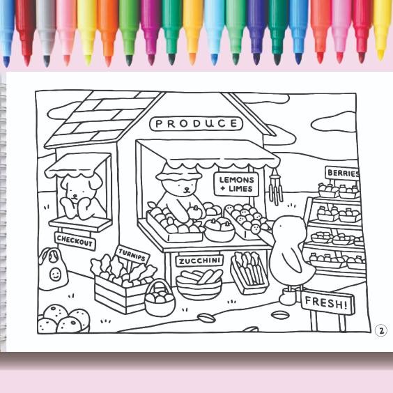 

To94 Bobbie's Goods Vol.4 Coloring Book Buku Mewarnai Anak Remaja Dewasa Aesthetic Kertas Tebal Hemat